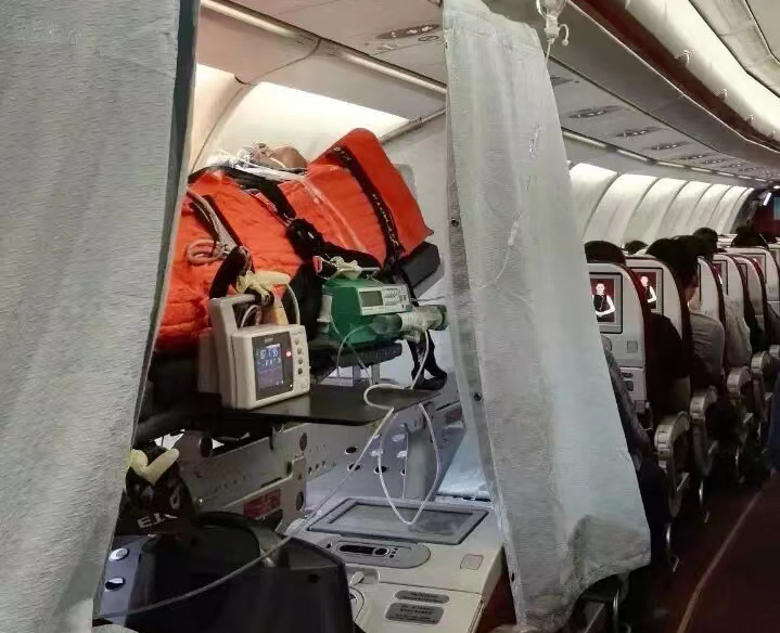 玉环市跨国医疗包机、航空担架